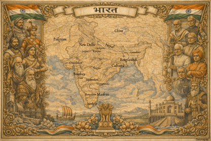 Timeless India Vintage Map