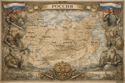 Timeless Russia Vintage Map