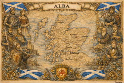 Timeless Scotland Vintage Map